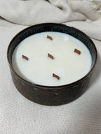 VELA CERÁMICA - MARRON MOTAS