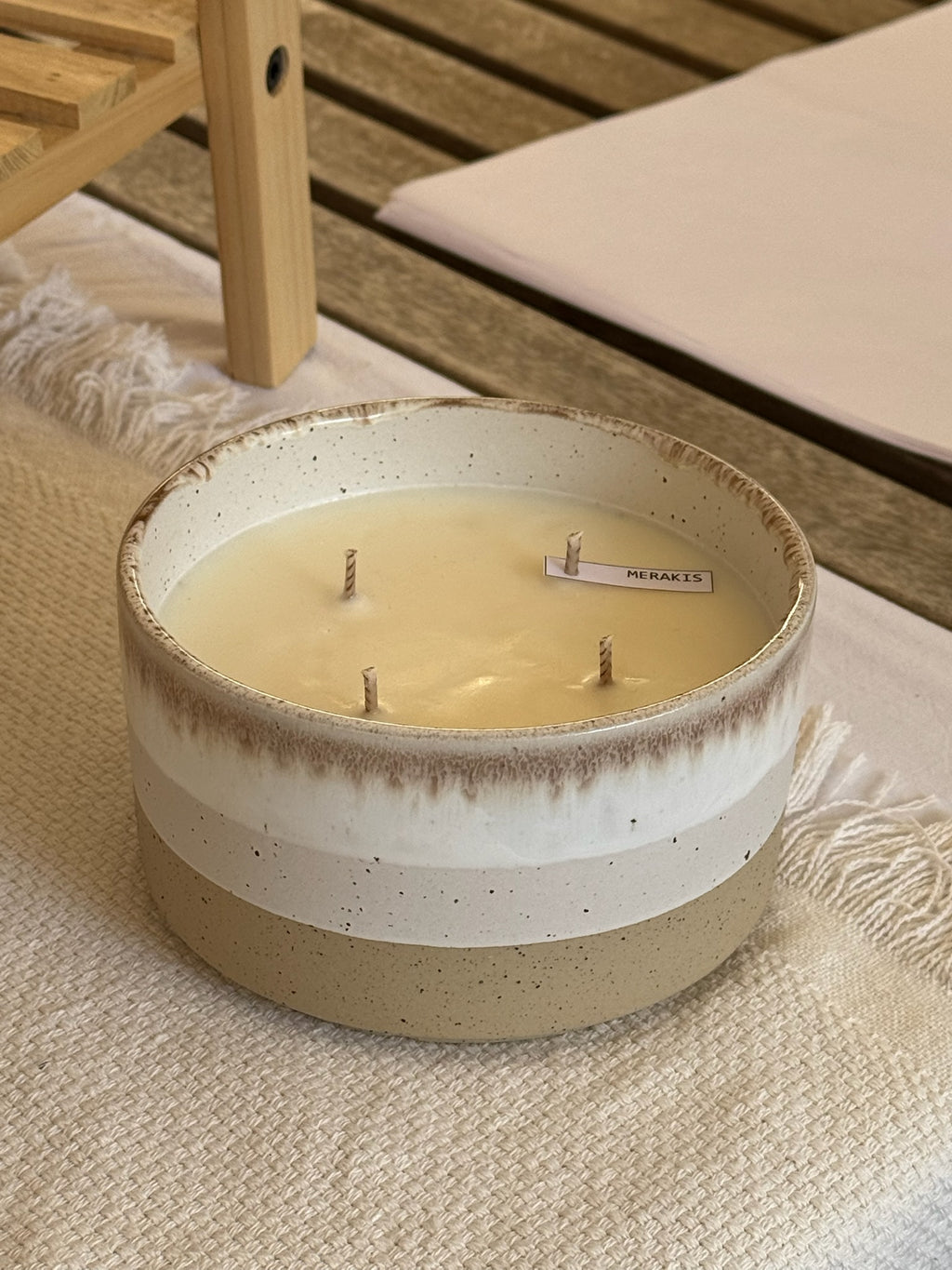 VELA CERÁMICA - BEIGE