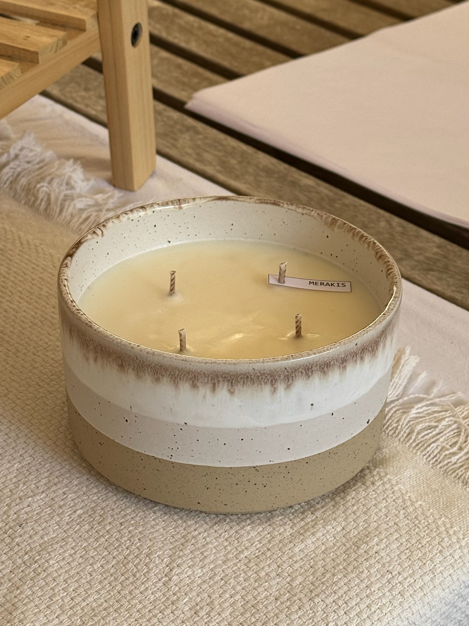 VELA CERÁMICA - BEIGE