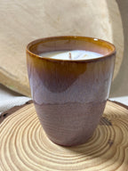 VELA CERÁMICA- VASO LILA