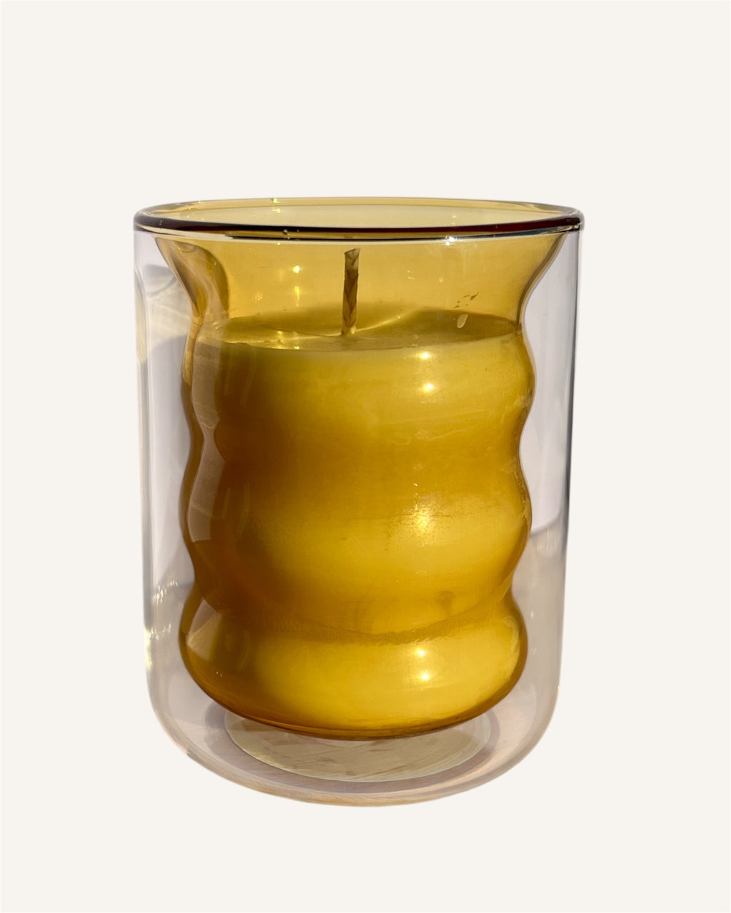 VELA VASO- DOBLE AMBAR