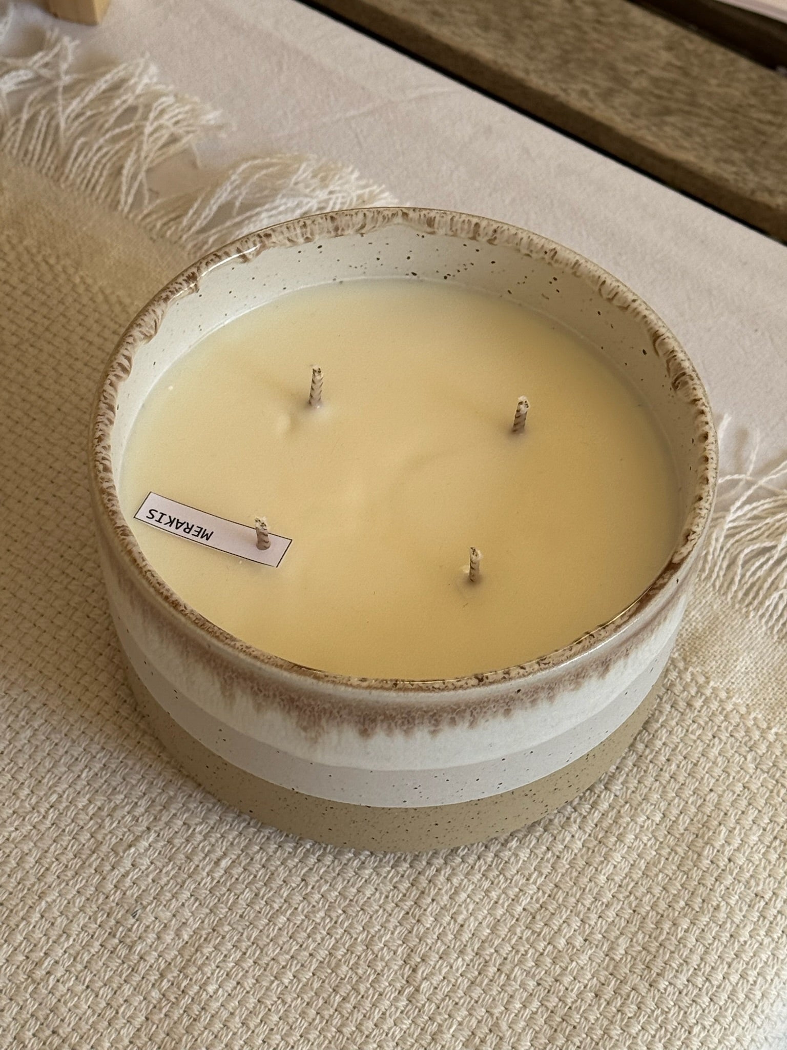 VELA CERÁMICA - BEIGE