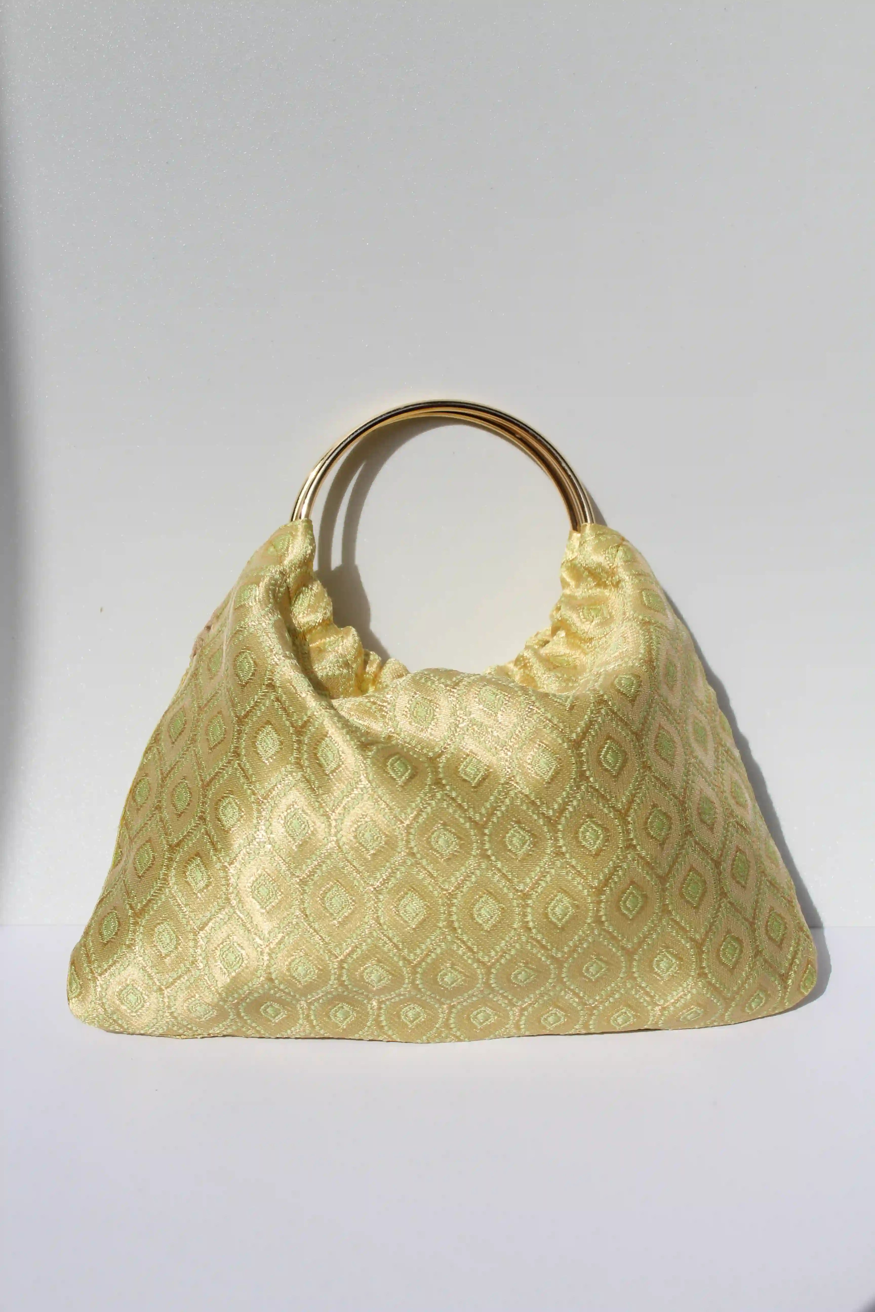 BOLSO PARIS TELA -  AMARILLO ESTAMPADO