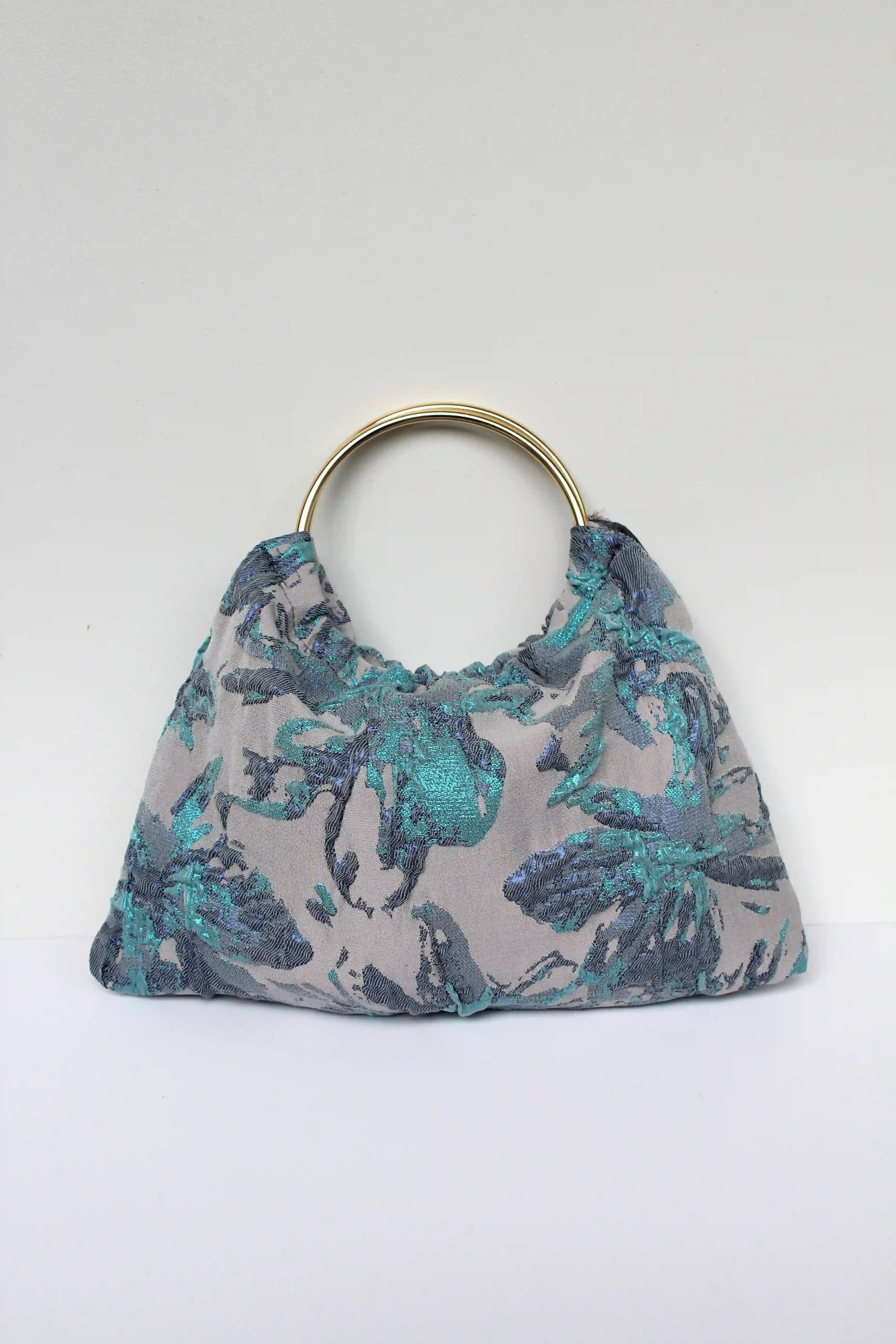 BOLSO PARIS TELA -  AZUL ESTAMPADO