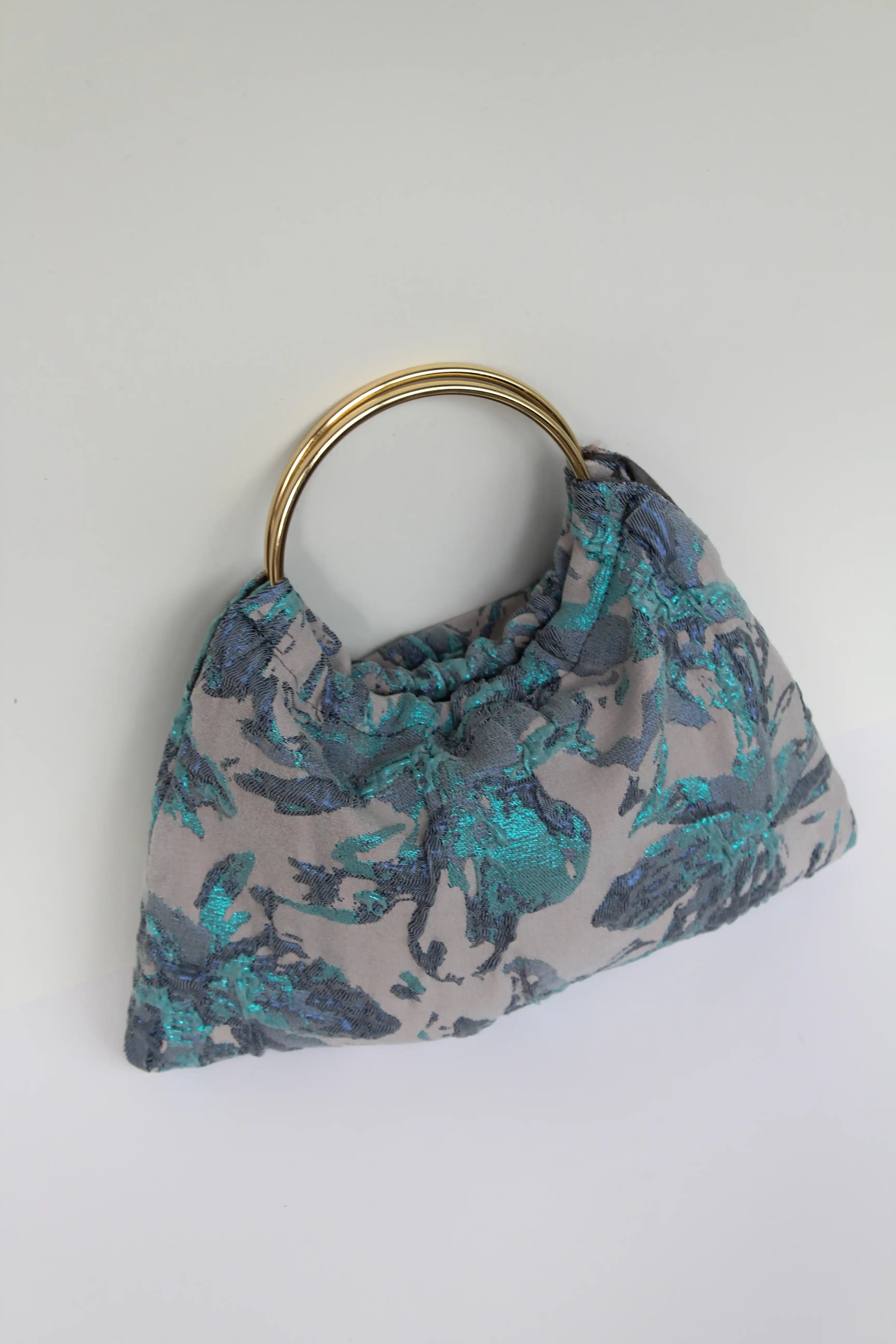 BOLSO PARIS TELA -  AZUL ESTAMPADO