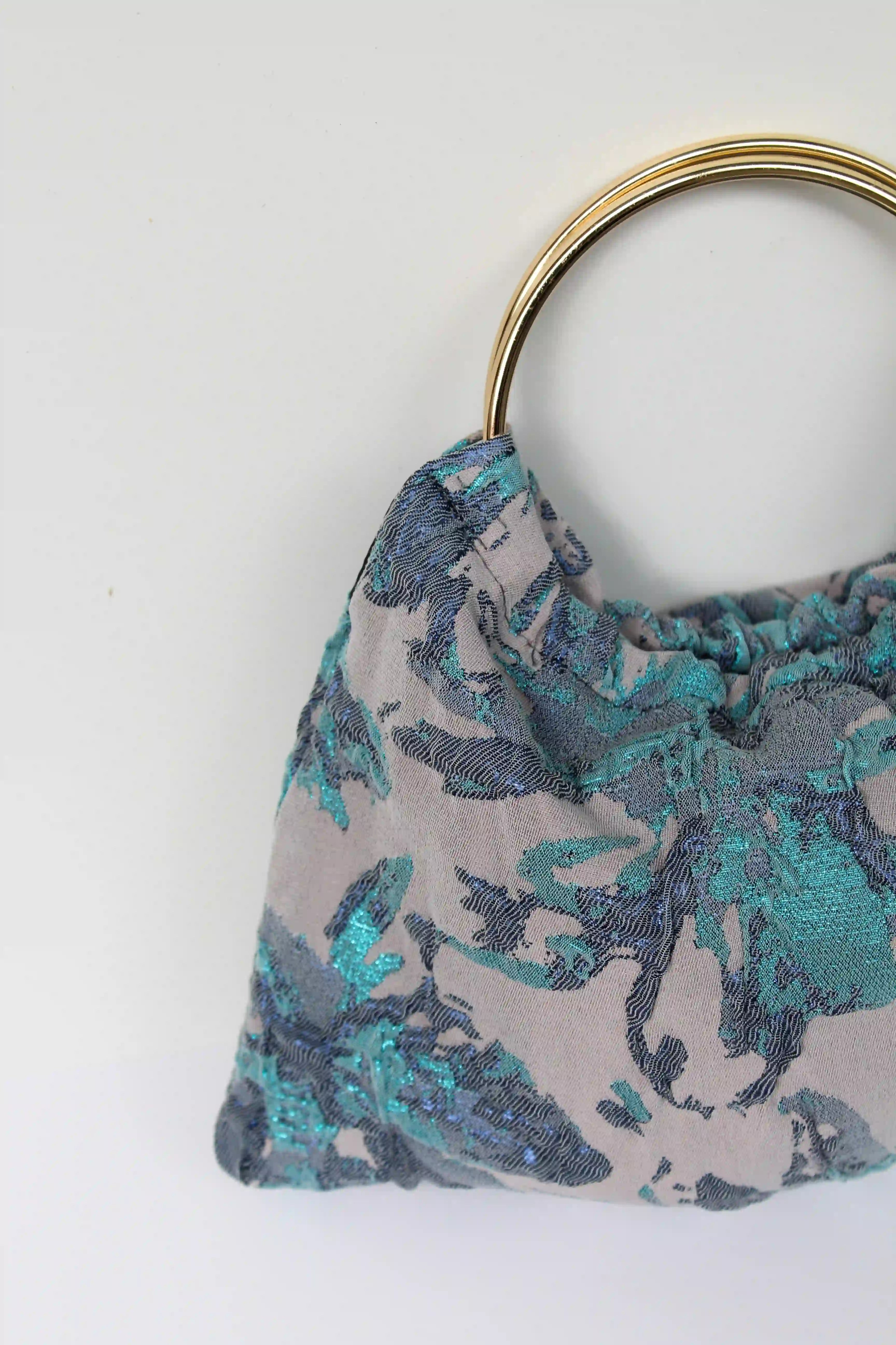 BOLSO PARIS TELA -  AZUL ESTAMPADO