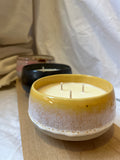 VELA SOJA CERÁMICA - AMARILLA