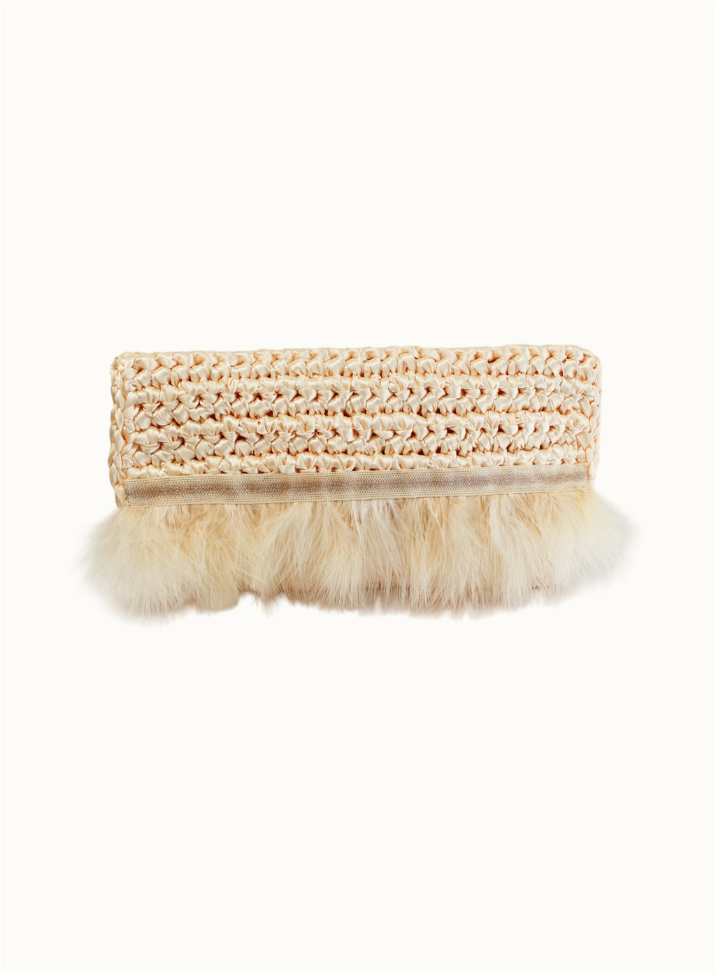 BOLSO DE MANO CON PLUMAS