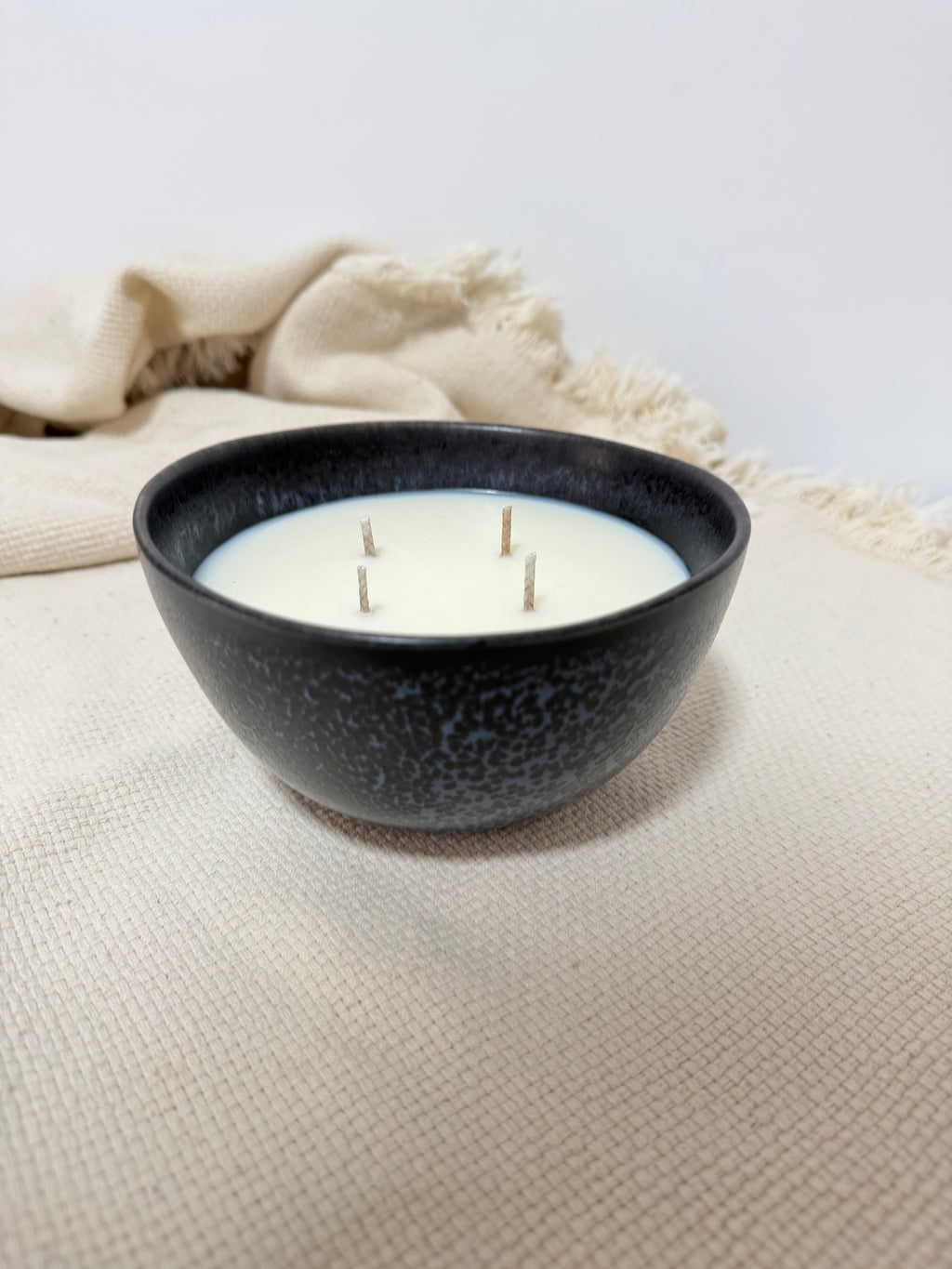 VELA CERÁMICA - NEGRO/AZUL MOTAS