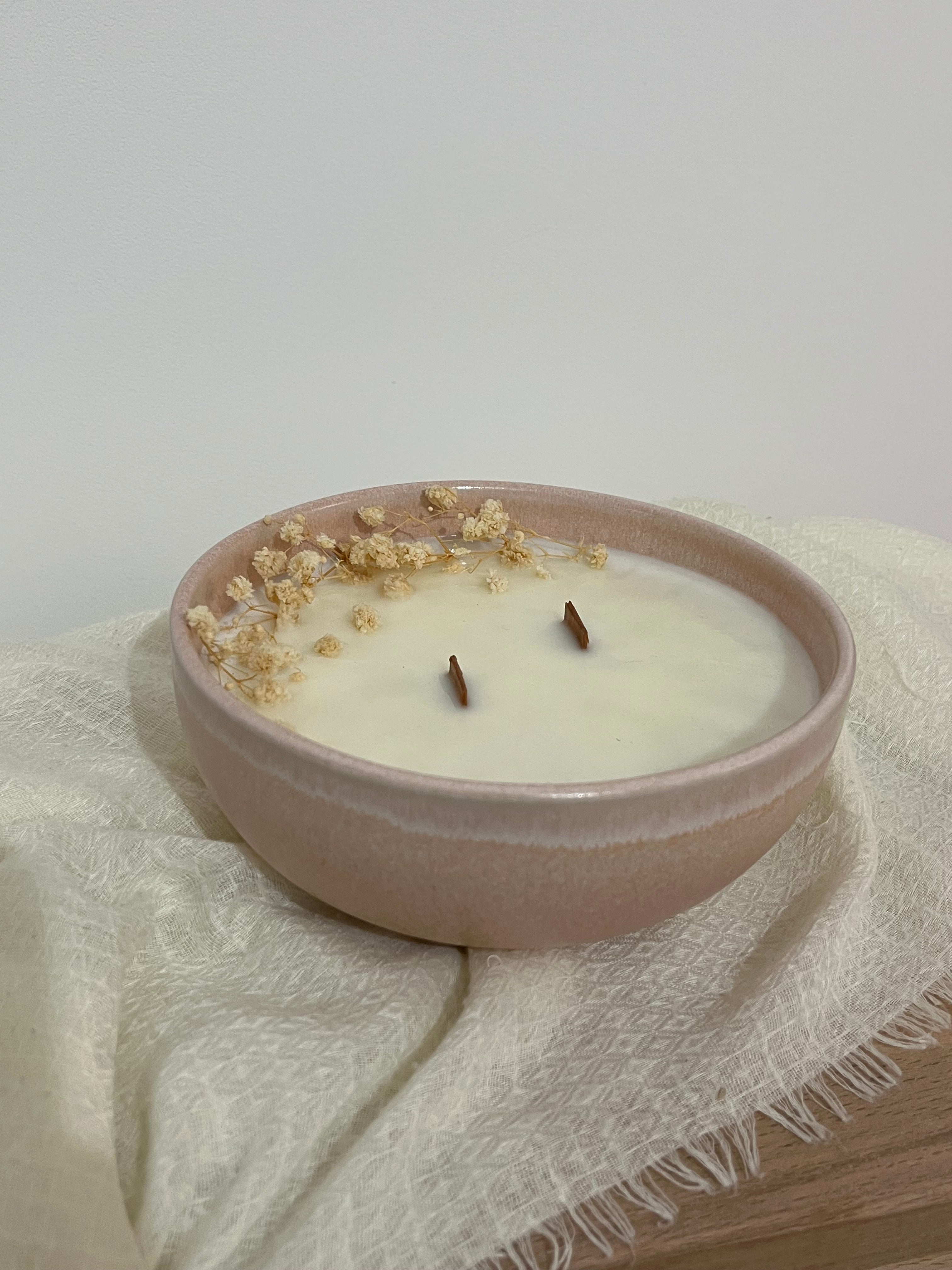 VELA CERÁMICA - ROSA
