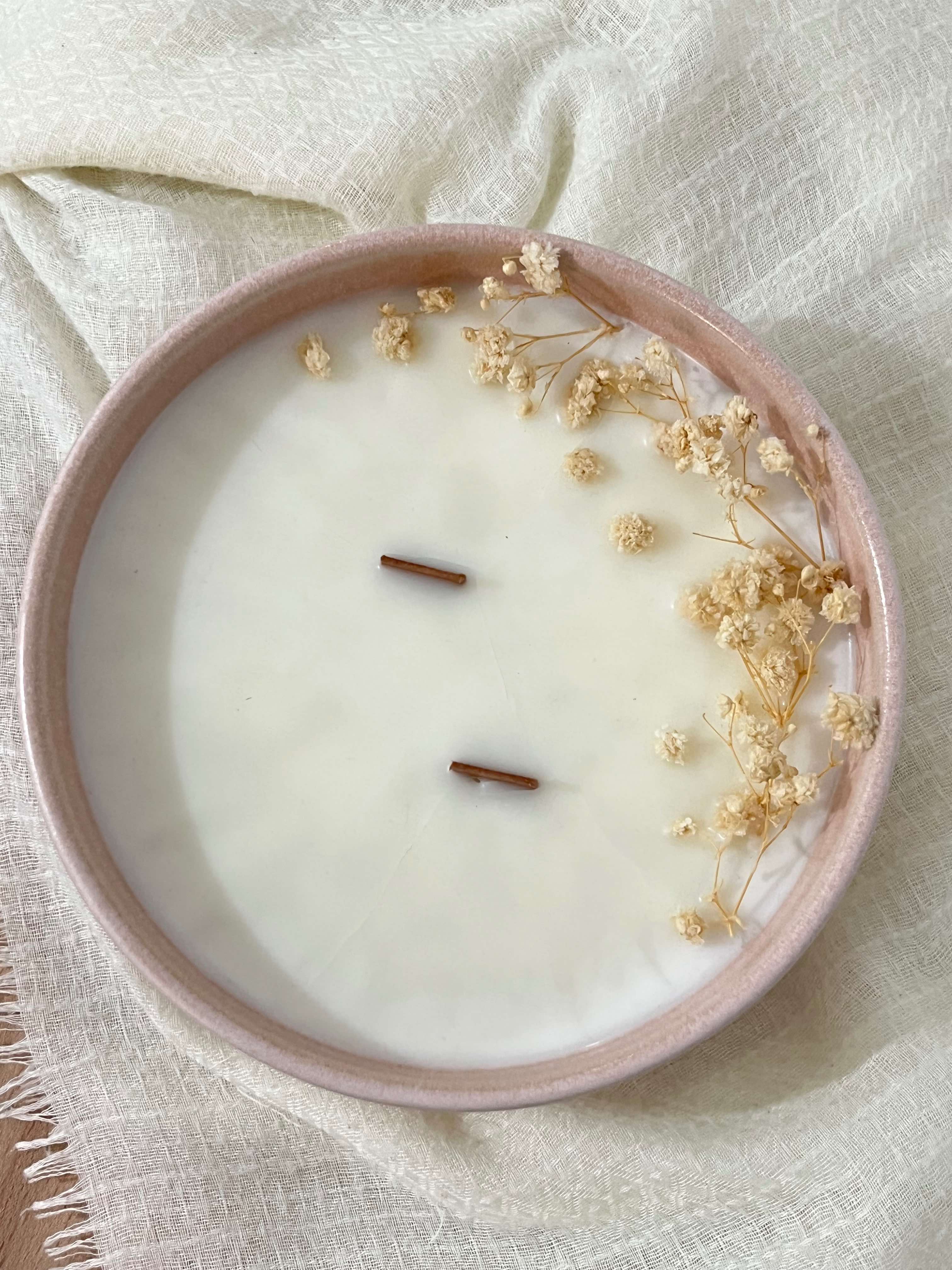 VELA CERÁMICA - ROSA