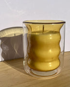 VELA VASO- DOBLE AMBAR