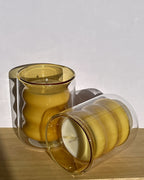 VELA VASO- DOBLE AMBAR