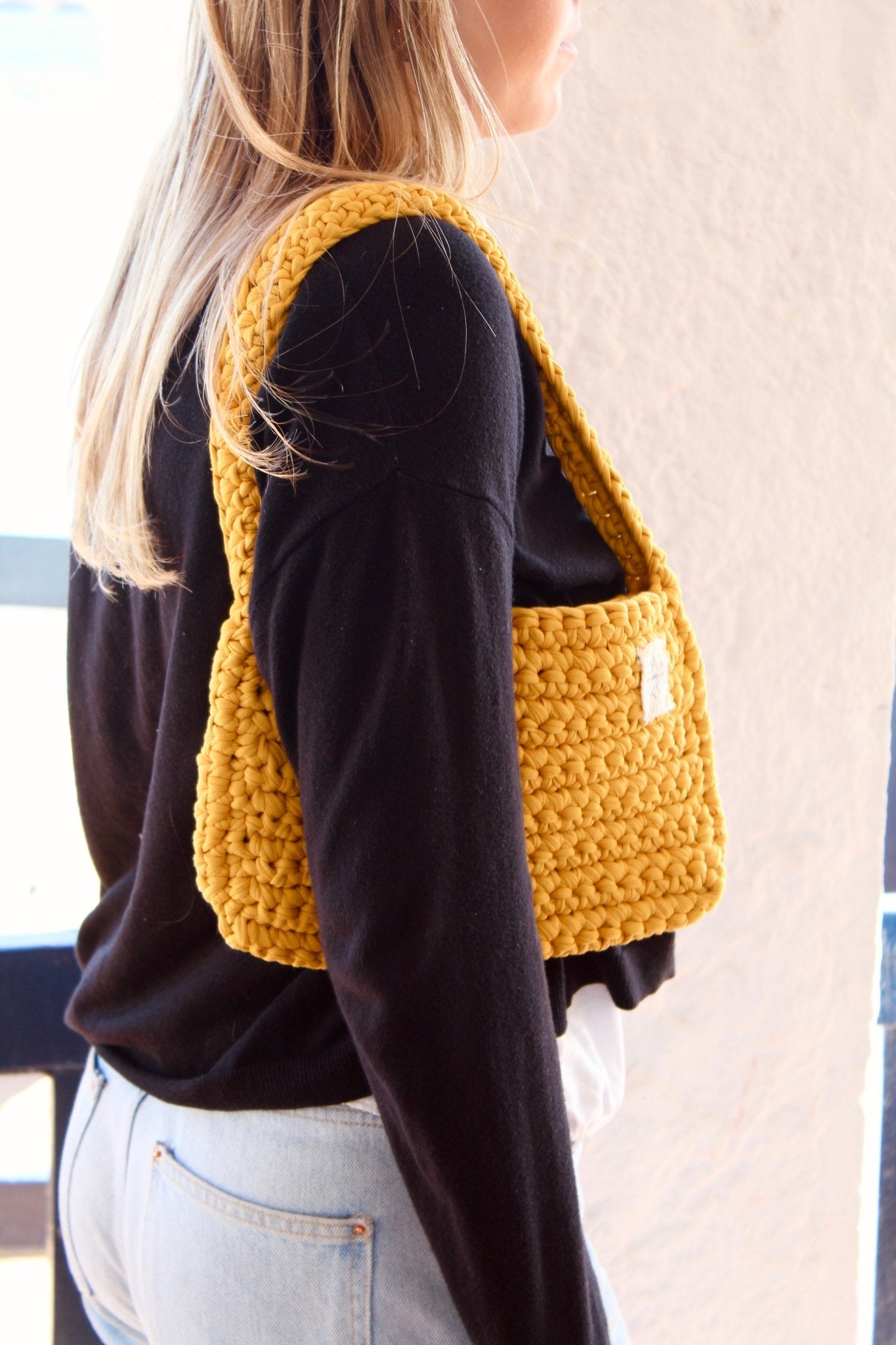 BOLSO BASYK - AMARILLO - Merakis | Bolsos hechos a mano y decoración