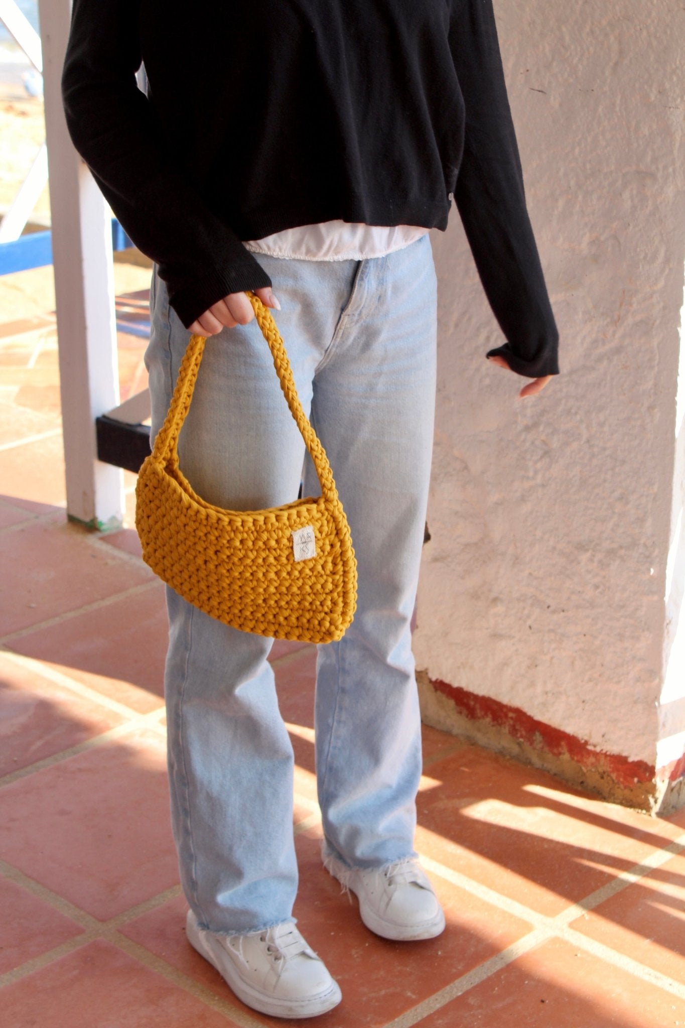 BOLSO BASYK - AMARILLO - Merakis | Bolsos hechos a mano y decoración