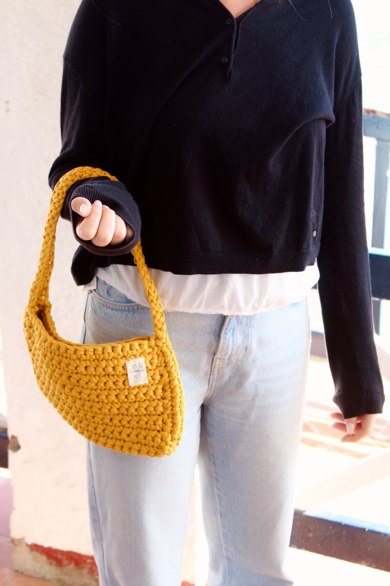 BOLSO BASYK - AMARILLO - Merakis | Bolsos hechos a mano y decoración