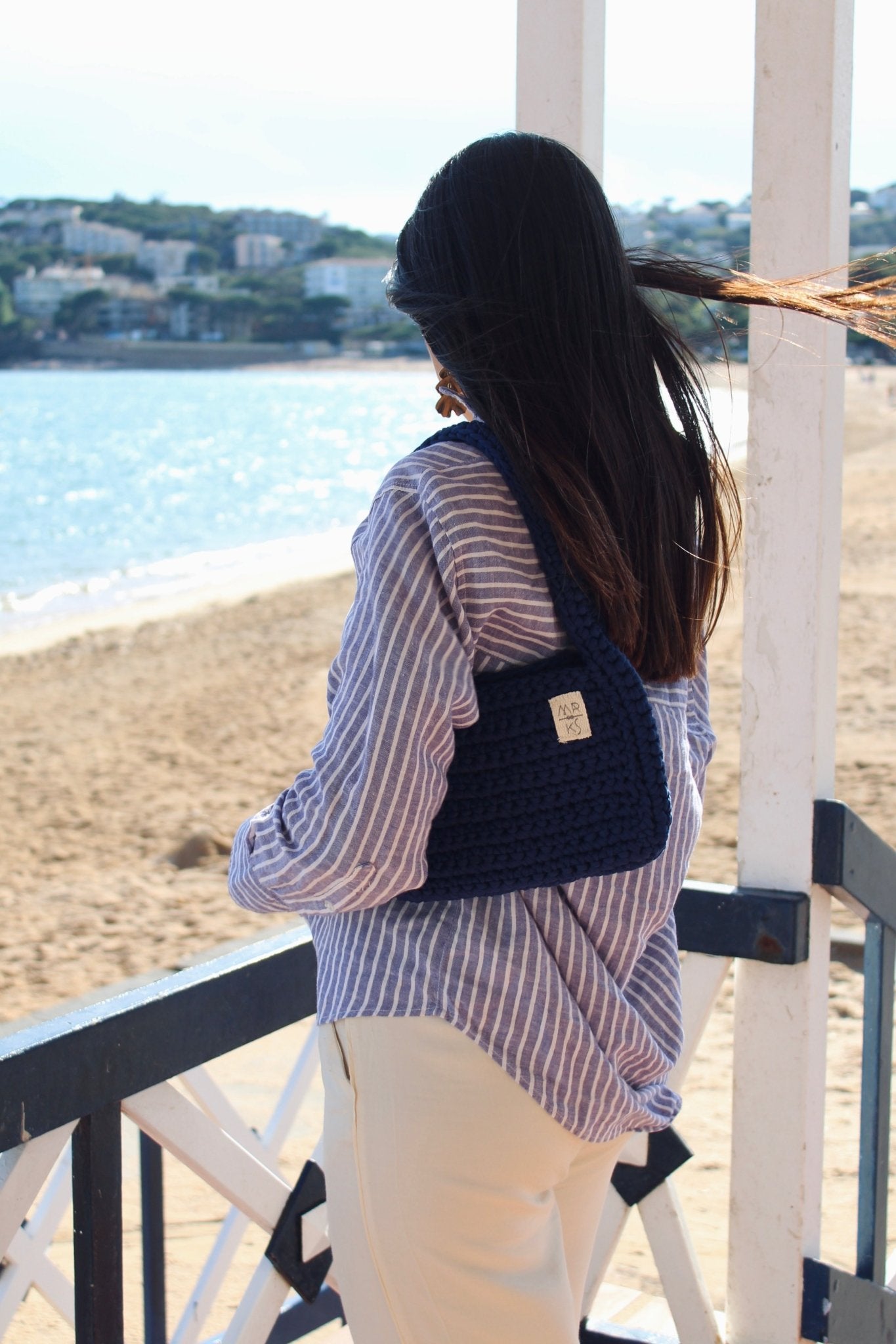 BOLSO BASYK - AZUL - Merakis | Bolsos hechos a mano y decoración