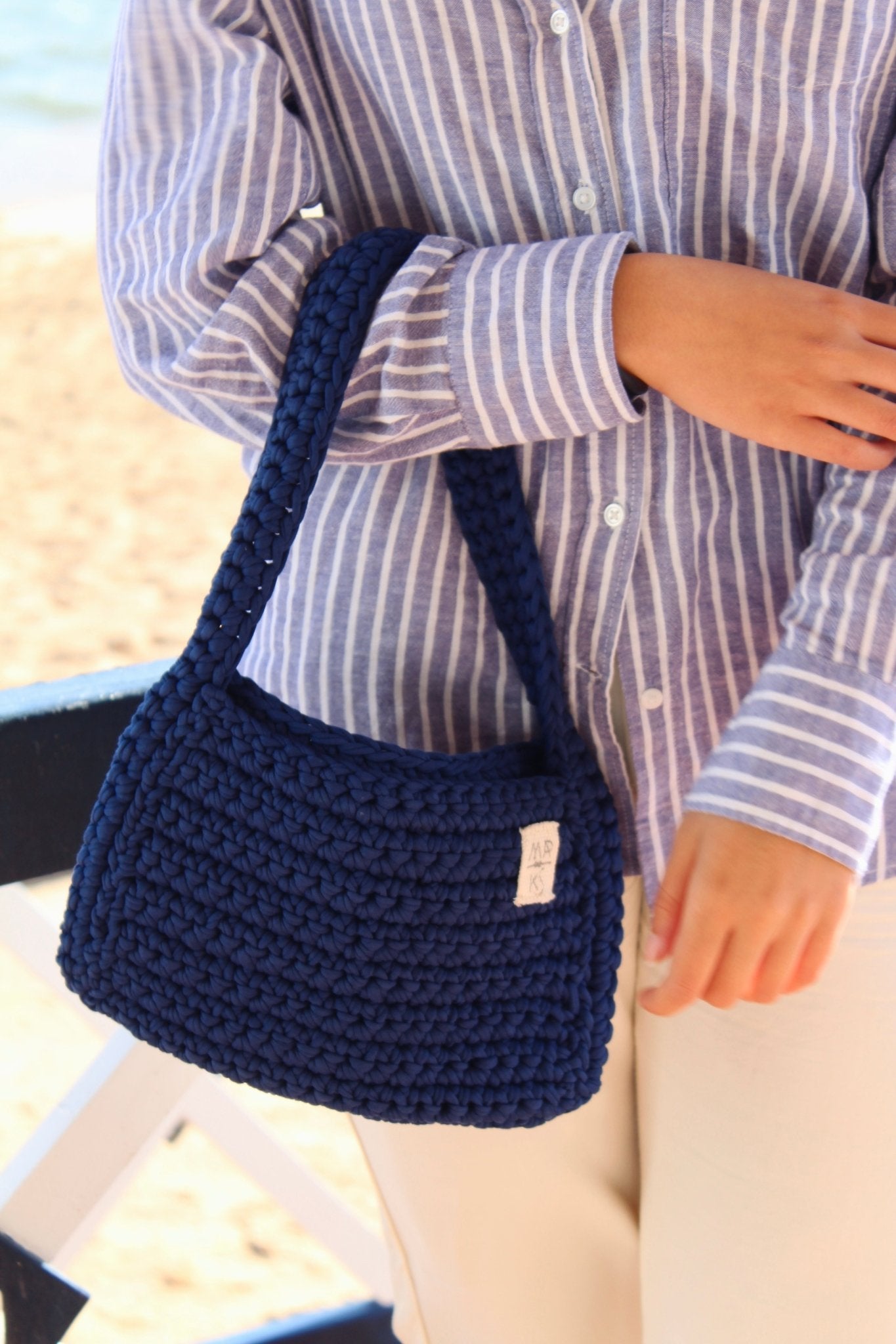 BOLSO BASYK - AZUL - Merakis | Bolsos hechos a mano y decoración