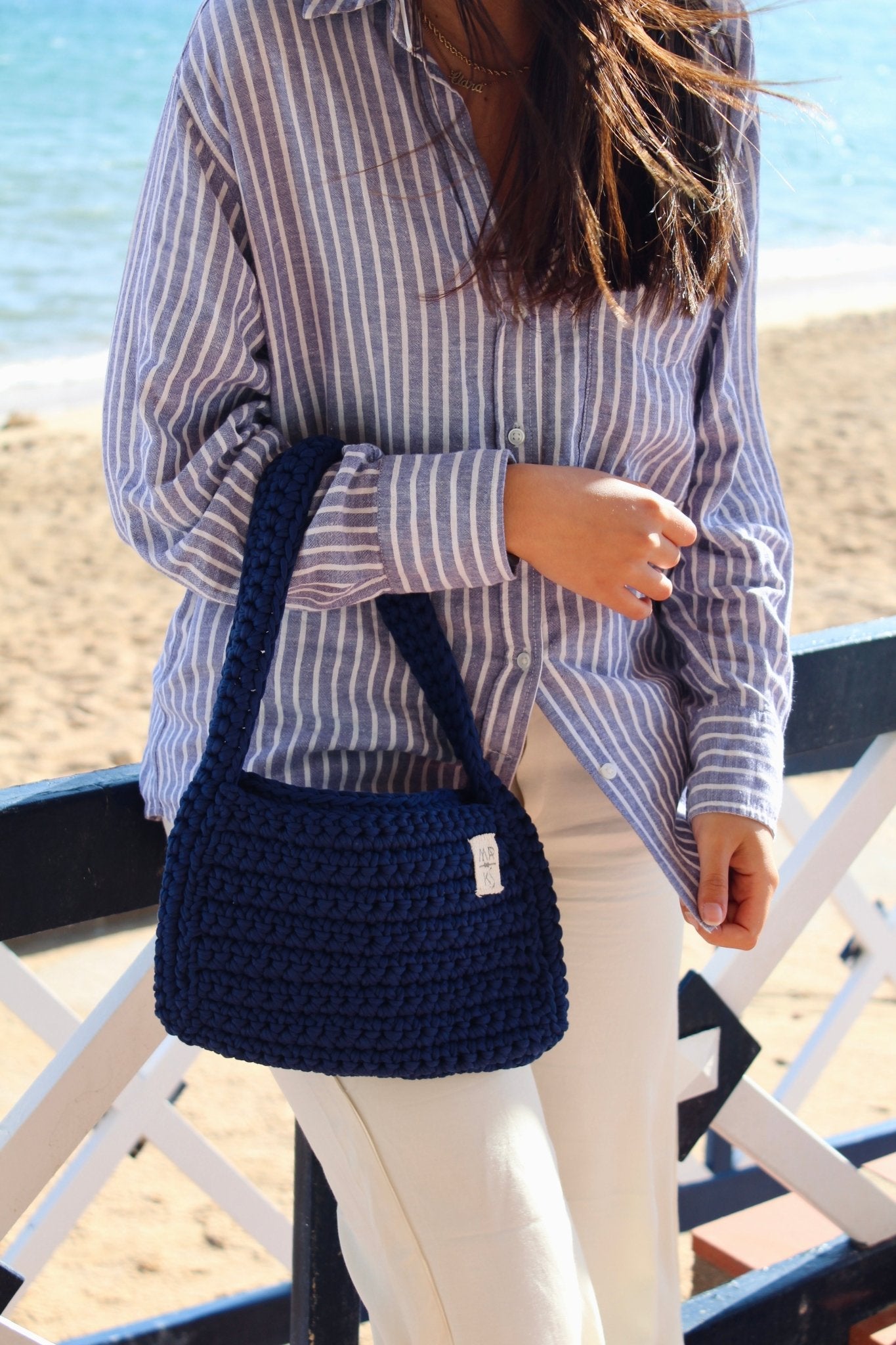 BOLSO BASYK - AZUL - Merakis | Bolsos hechos a mano y decoración