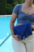 BOLSO CONCA - AZUL - Merakis | Bolsos hechos a mano y decoración
