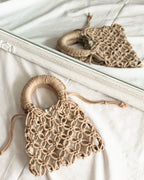 BOLSO GLAM MINI - BEIGE - Merakis | Bolsos hechos a mano y decoración