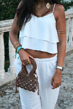 BOLSO GLAM MINI - MARRÓN - Merakis | Bolsos hechos a mano y decoración