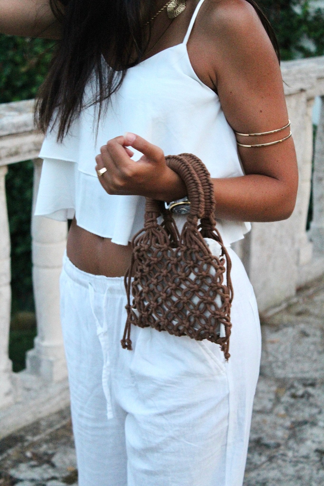 BOLSO GLAM MINI - MARRÓN - Merakis | Bolsos hechos a mano y decoración