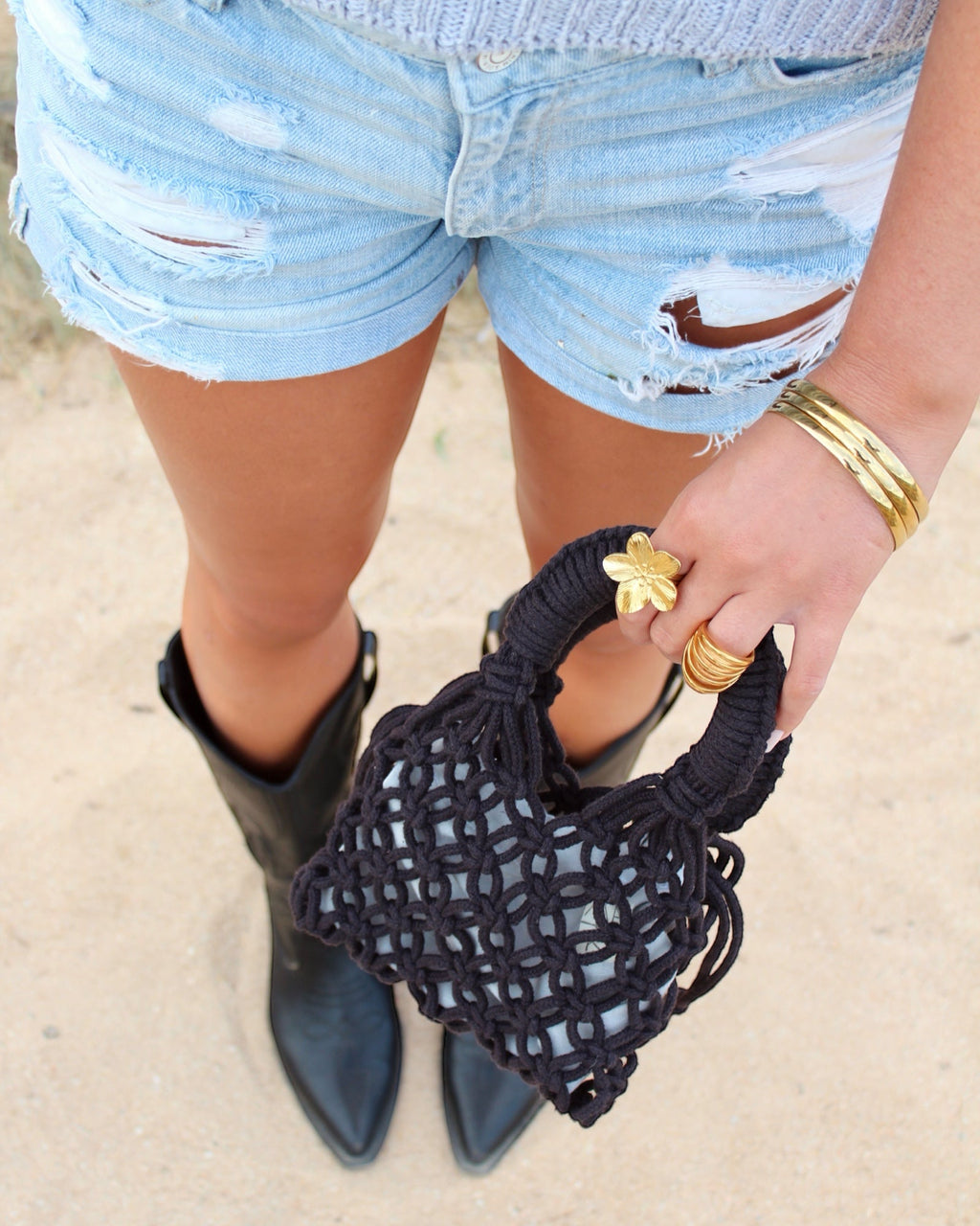 BOLSO GLAM MINI - NEGRO - Merakis | Bolsos hechos a mano y decoración