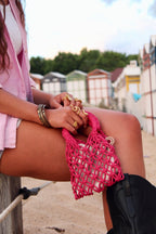 BOLSO GLAM MINI - ROSA - Merakis | Bolsos hechos a mano y decoración