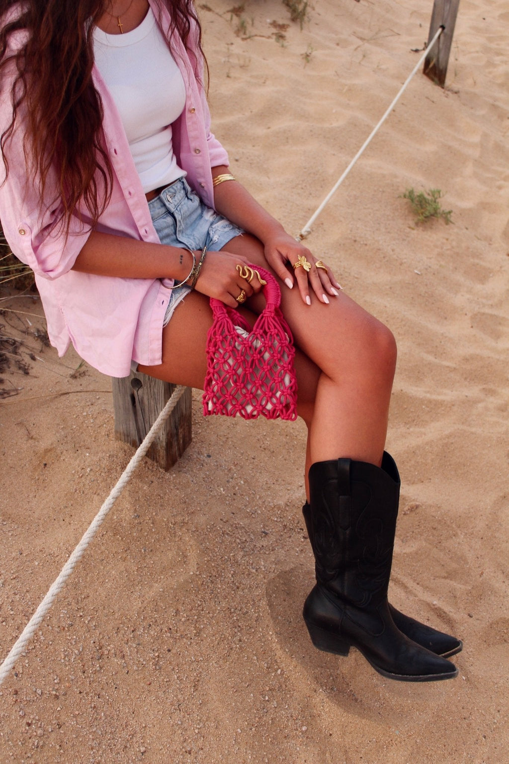 BOLSO GLAM MINI - ROSA - Merakis | Bolsos hechos a mano y decoración